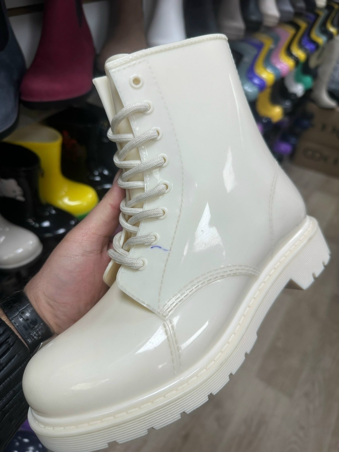 ,резиновые ботинки женские,резиновые ботинки,женские ботинки демисезон 8282-30 желтые, женская