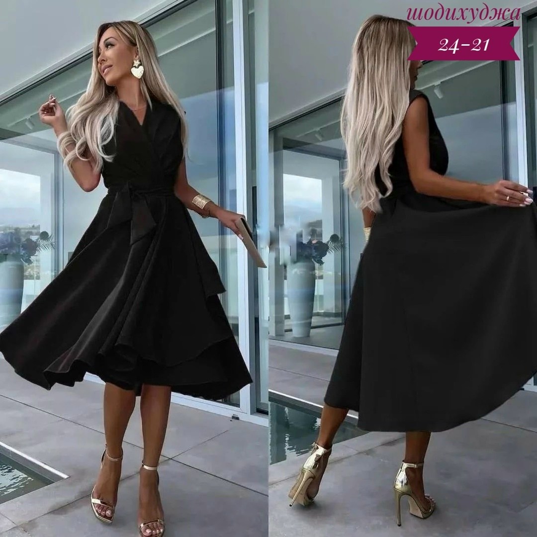 платье 👗,платье идеальное,платье миди,женское платье ткань лайт,черное платье