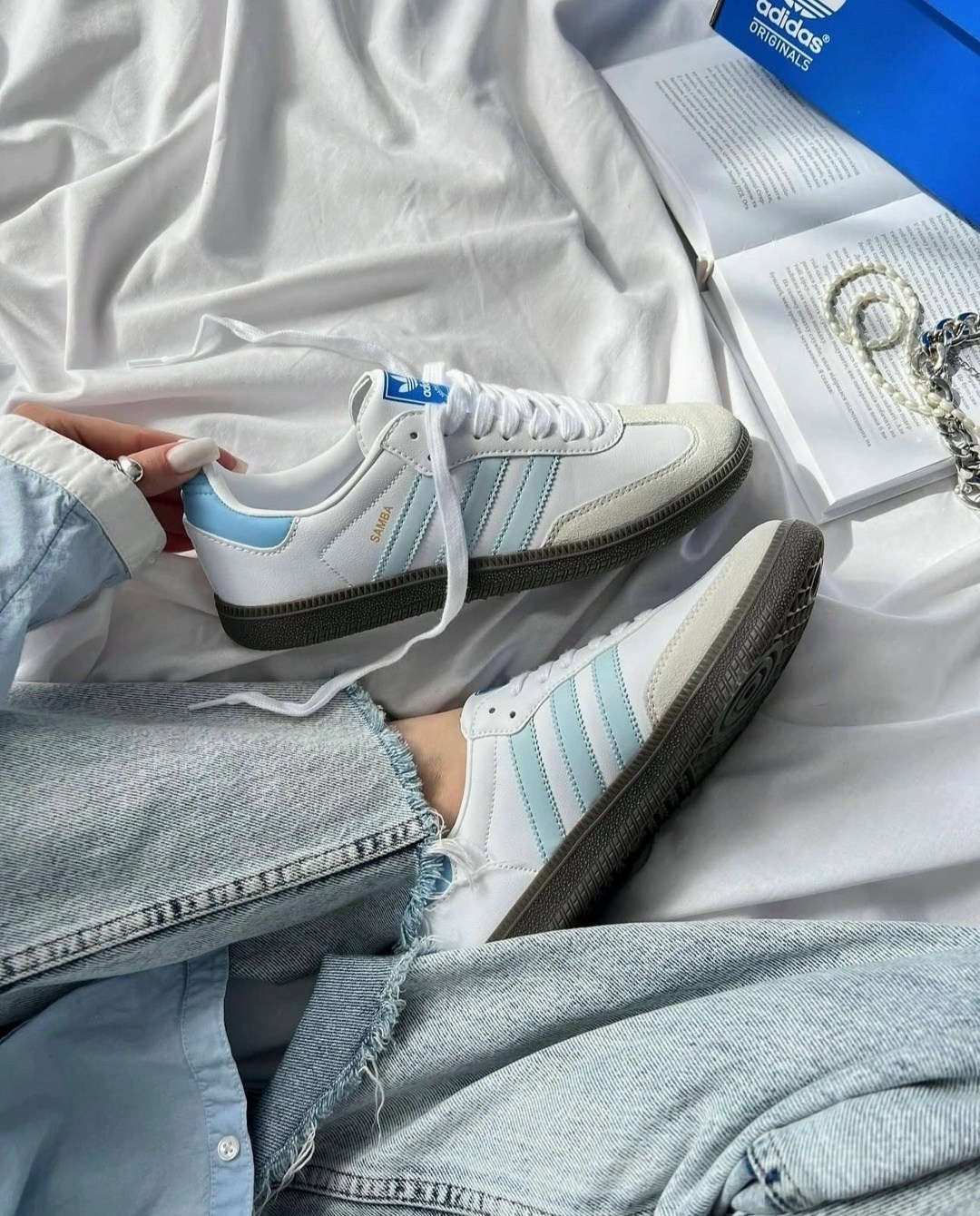 кроссовки adidas samba,кроссовки adidas samba og,adidas samba og,adidas samba og white halo blue,женские кроссовки adidas