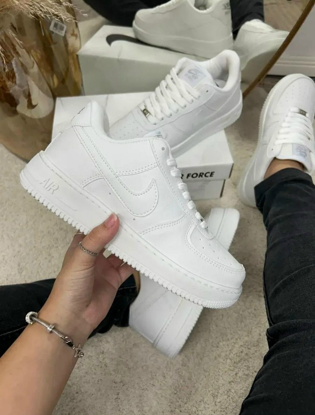 кроссовки nike air force 1 форсы белые кеды,nike air force 1 белые,кроссовки женские nike air force 1,кроссовки,реплика кроссовки найк женские