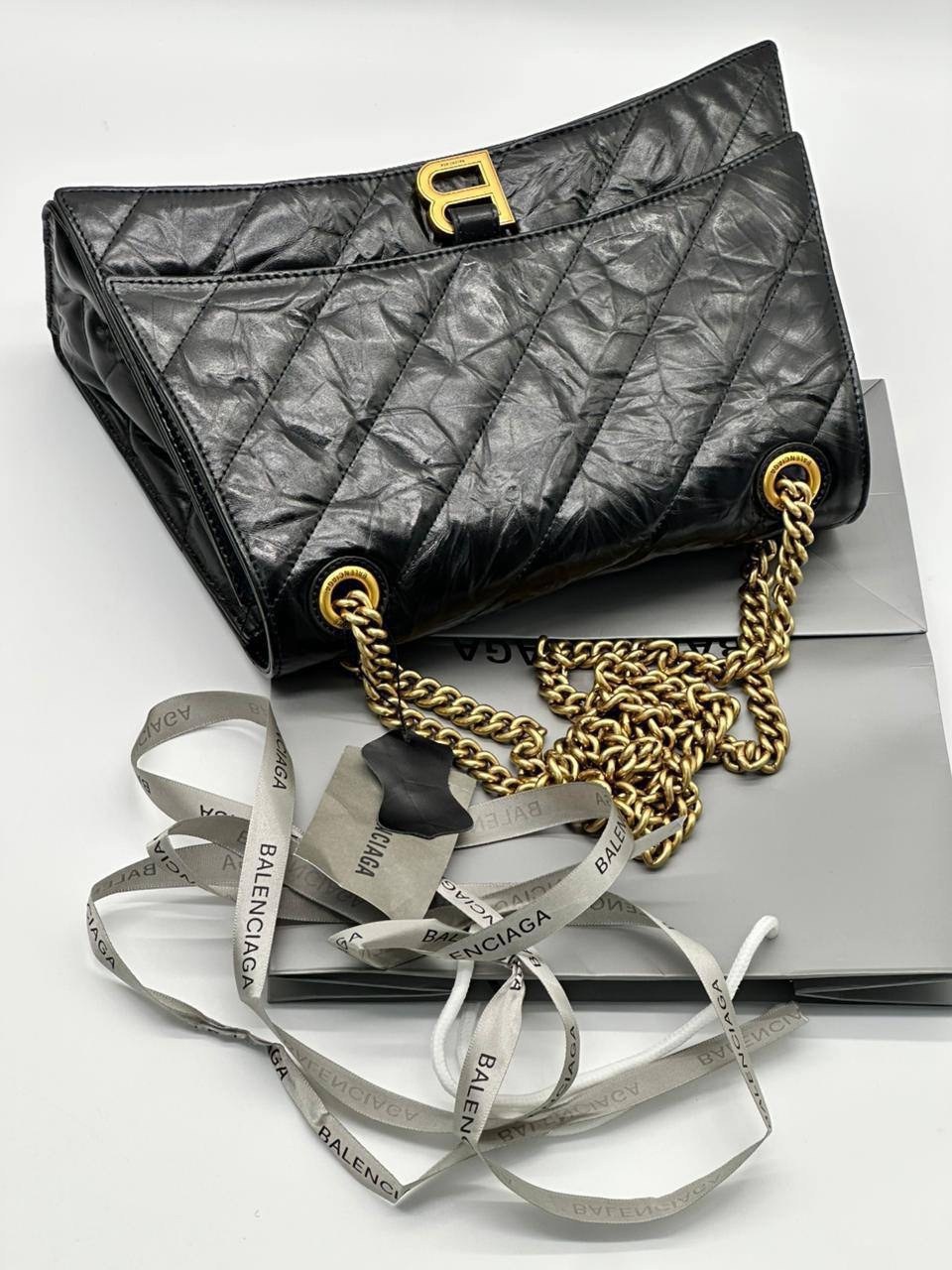 сумка balenciaga,стеганая сумка balenciaga crush черный,balenciaga сумка на плечо,баленсиага краш сумка,сумка женская balenciaga