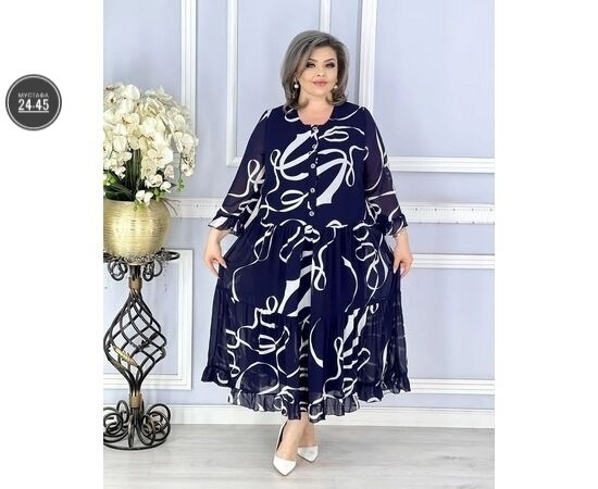 платье женское шифон,платье повседневное больших размеров a.andre,женское платье больших размеров,платье из шифона,женское платье ткань шифон