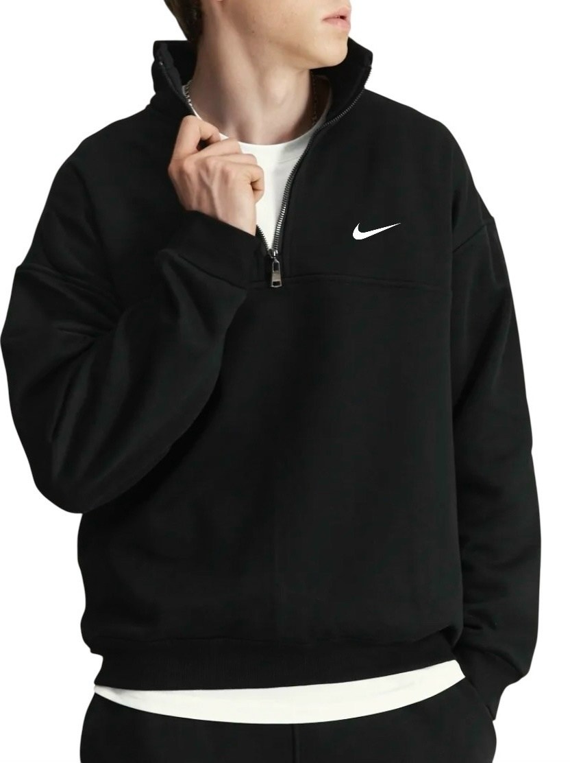 свитшот базовый,свитшот базовый без начеса,толстовка мужская серая на молнии найк,кофта найк серая,кофта мужская