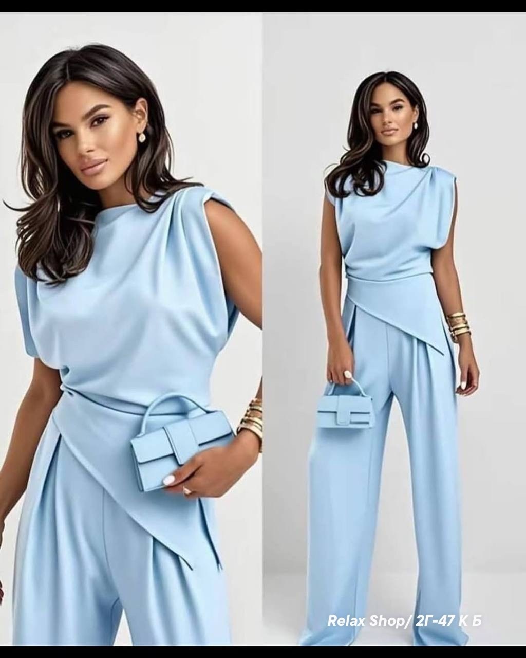 костюм двойка женский,костюм брючный вечерний с драпировкой,костюм двойка,вечерние брючные костюмы,стильный женский летний брючный костюм