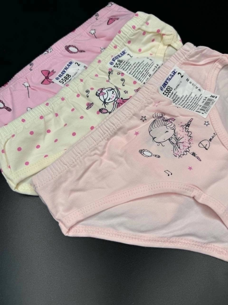 комплект трусов слипы baykar для девочек 3 шт,комплект трусов для девочек baykar,трусы для девочки baykar,комплект трусов слипы baykar для девочек,детские трусы для девочки
