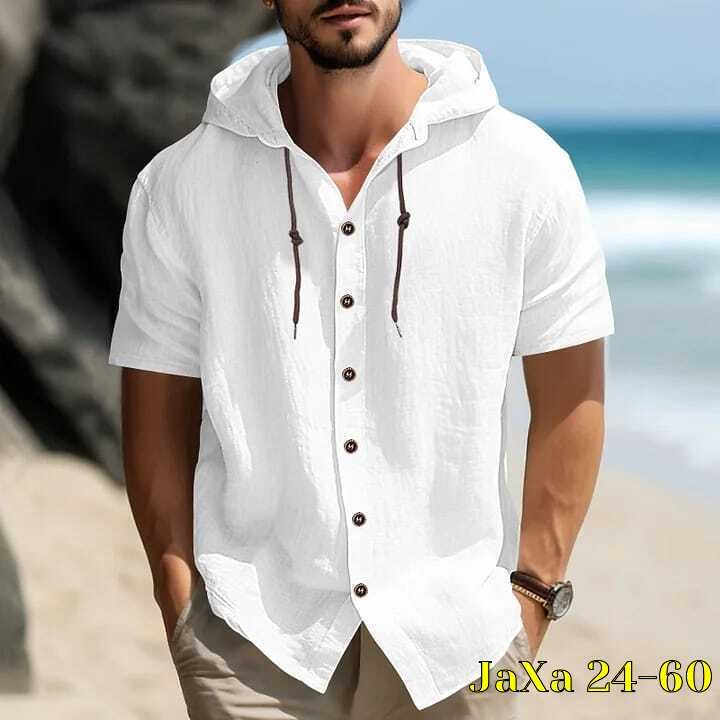 летние рубашки,рубашка с капюшоном,рубашка с капюшоном мужская,мужская льняная рубашка,рубашка мужская
