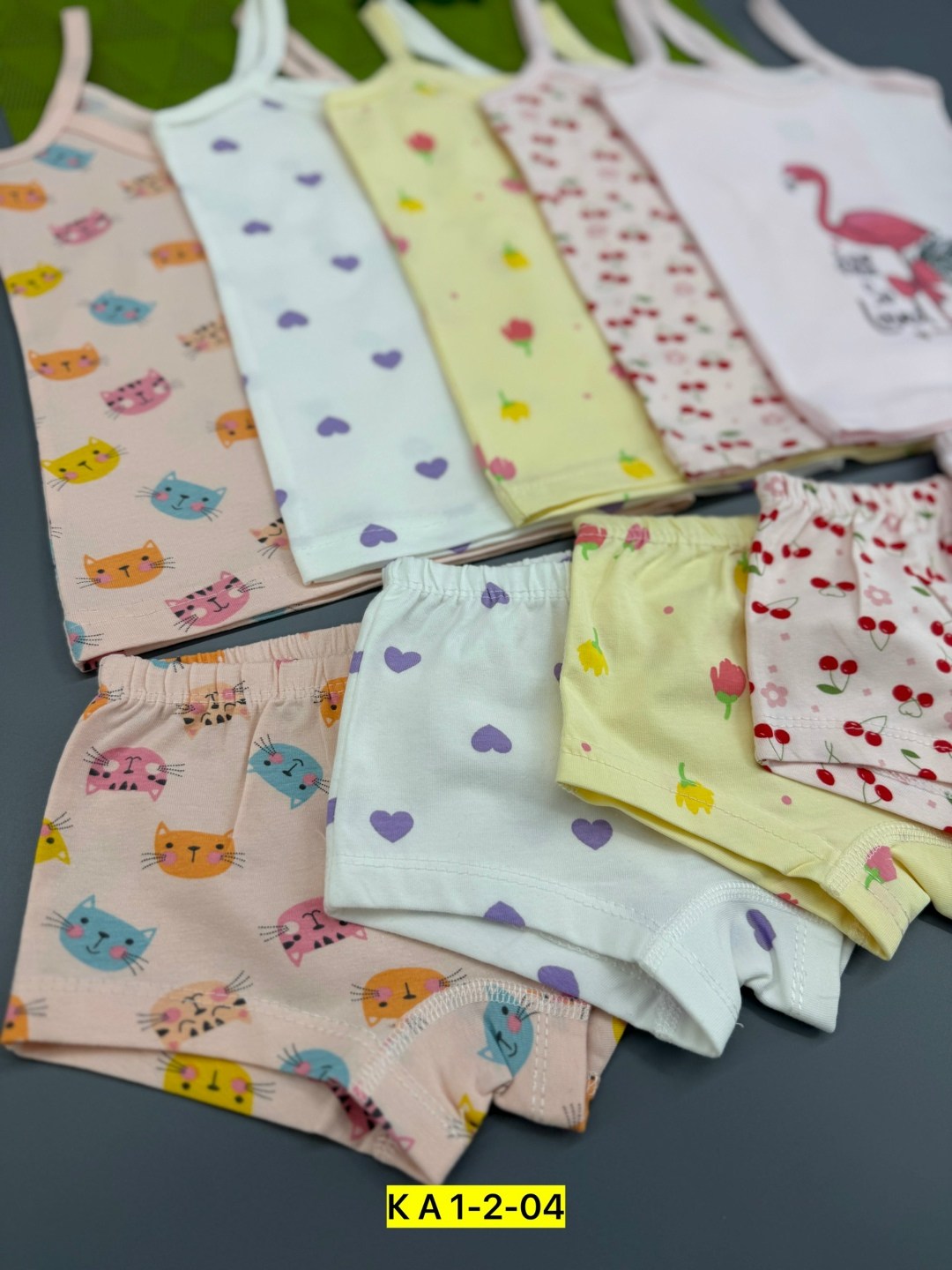 комплект нижнего белья для девочек,детское белье для девочек,комплект трусы и майка для девочек,детские комплекты трусы и майка ,комплект детский девочка (майка, трусы) № uz025