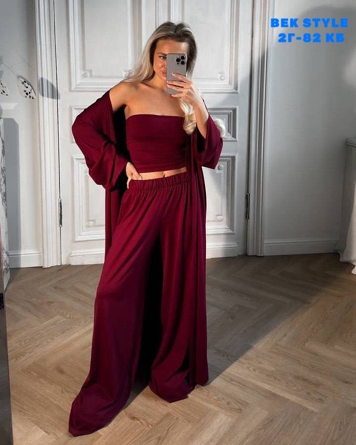 стильные костюмы,женские костюмы,комплект с топом,костюм с брюками,костюм с брюками палаццо