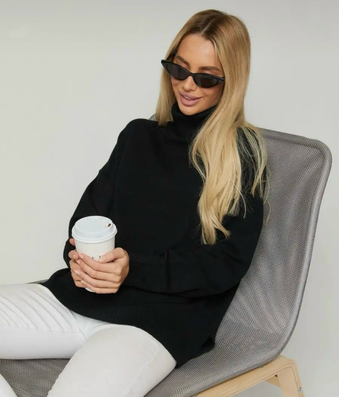 свитер свободного кроя,свитера женские,трикотажный свитер с высоким воротником,модный женский свитер,свитер женский оверсайз