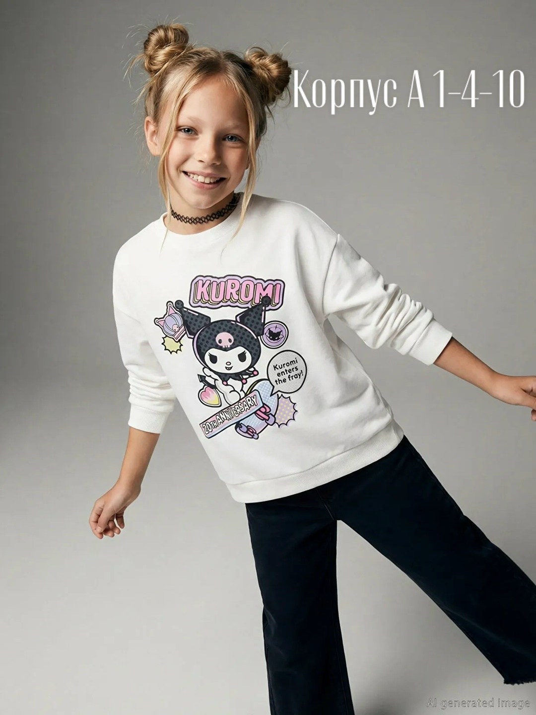 свитшот с круглым вырезом,свитшот lc waikiki,свитшот для девочки,толстовки свитшот,свитшот