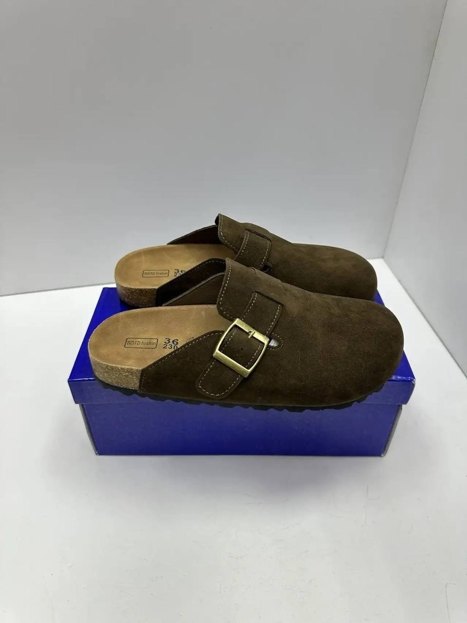сабо birkenstock,,мужские и женские модные сандалии из замши на пробковой подошве,замшевые сабо,биркенштоки мужские