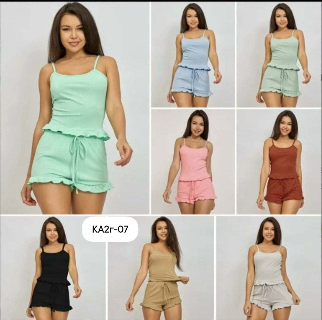 пижамный комплект майка и шорты,пижама сексуальная,пижама в рубчик женская с шортами,пижама женская с шортам,пижама женская топ и шорты