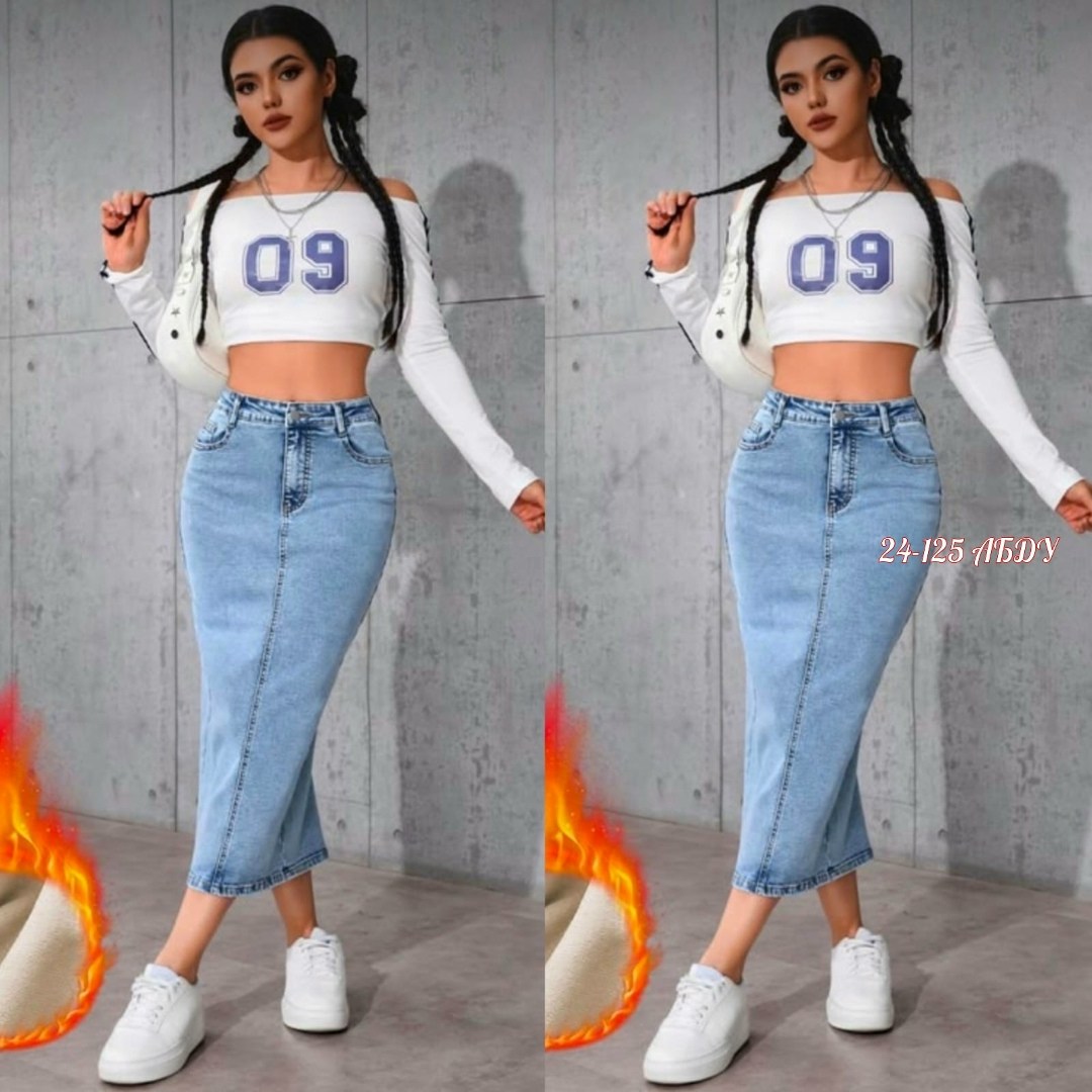 джинсовая юбка,джинсовая юбка женская,юбка джинсовая миди с разрезом katrin-trend,женская джинсовая юбка с высокой талией,джинсовая миди юбка