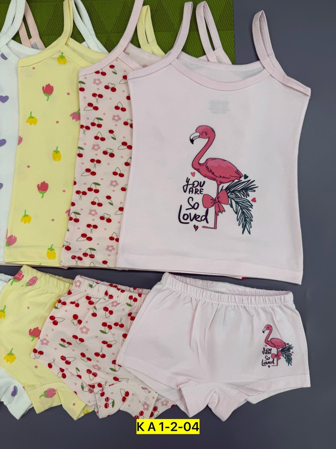 комплект нижнего белья для девочек,детское белье для девочек,комплект трусы и майка для девочек,детские комплекты трусы и майка ,комплект детский девочка (майка, трусы) № uz025