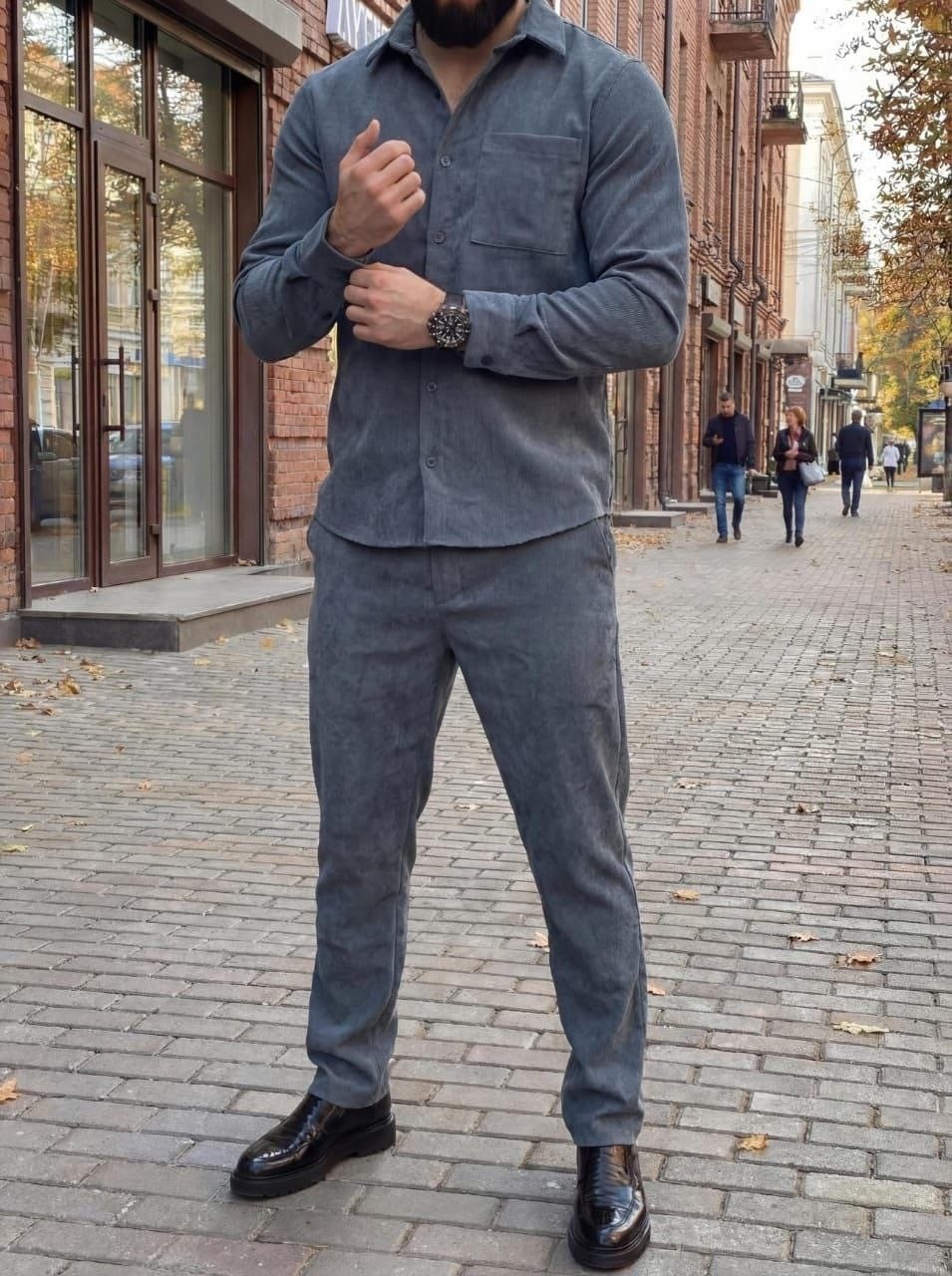 костюм двойка вельветовый брючный с рубашкой tm limited,костюм двойка вельвет мужской,костюм двойка вельветовый брючный с рубашкой tm limited цвет графит,костюм вельветовый с рубашкой tm limited,мужск