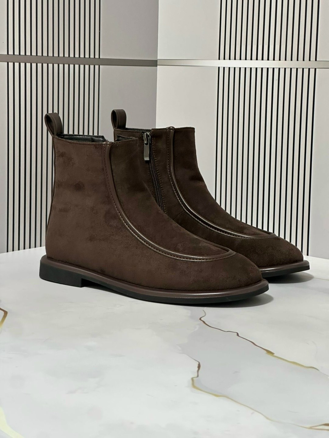 высокие ботинки-челси из бархатистой замши,замшевые ботинки челси tod's коричневый,ботинки челси 12 storeez,,ботинки челси из бархатистой замши moreschi