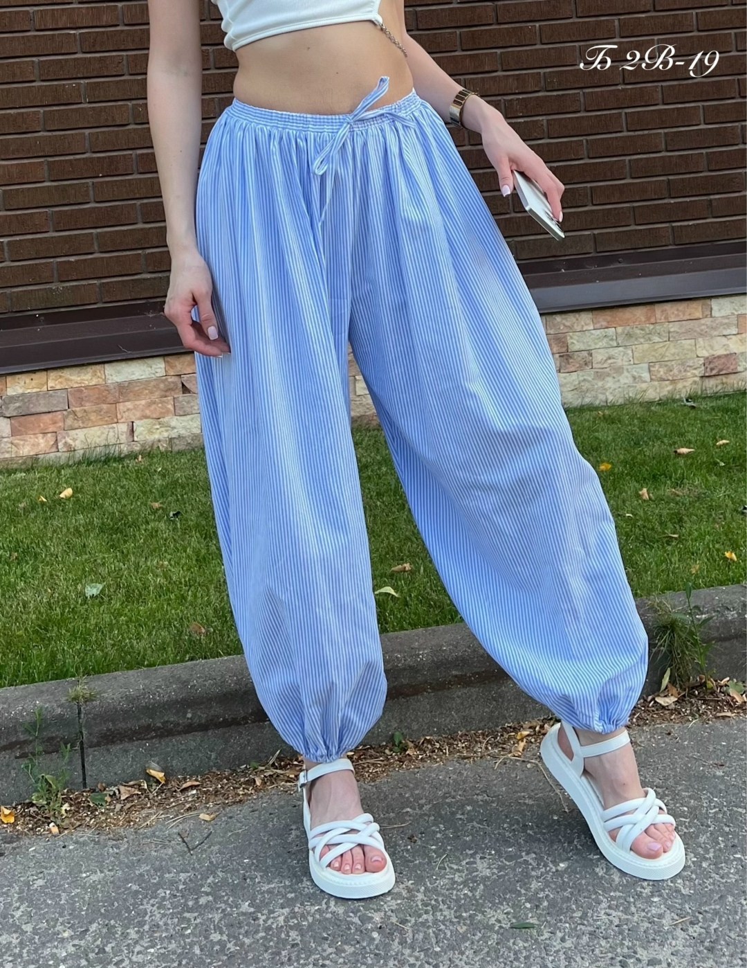 брюки голубой,летние брюки,широкие штаны,трикотажные брюки,свободные брюки