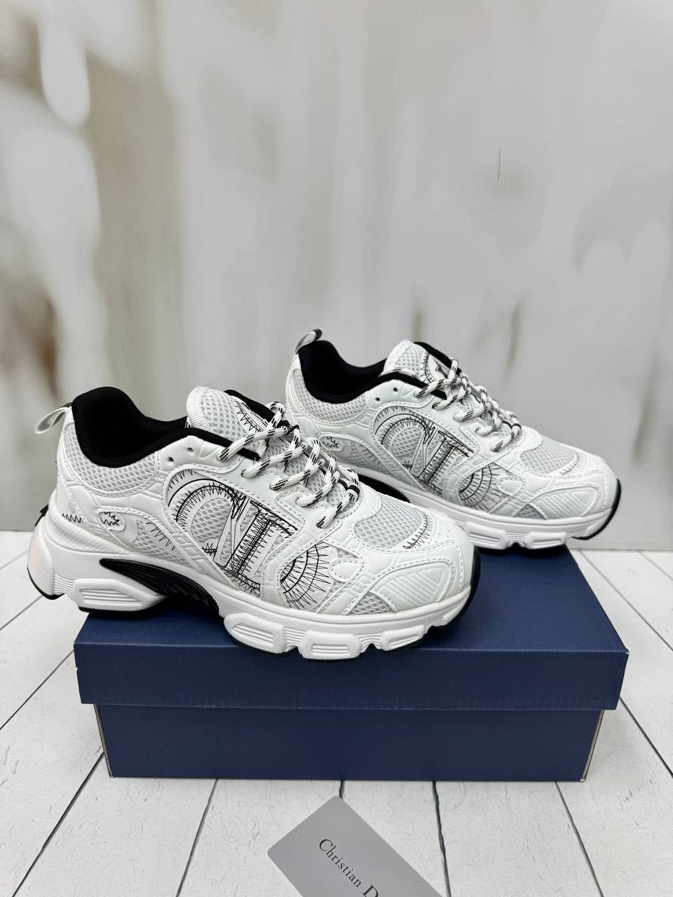 женские кроссовки dior chrono premium white grey,кроссовки dior,диор кроссовки,женские кроссовки,кроссовки christian dior