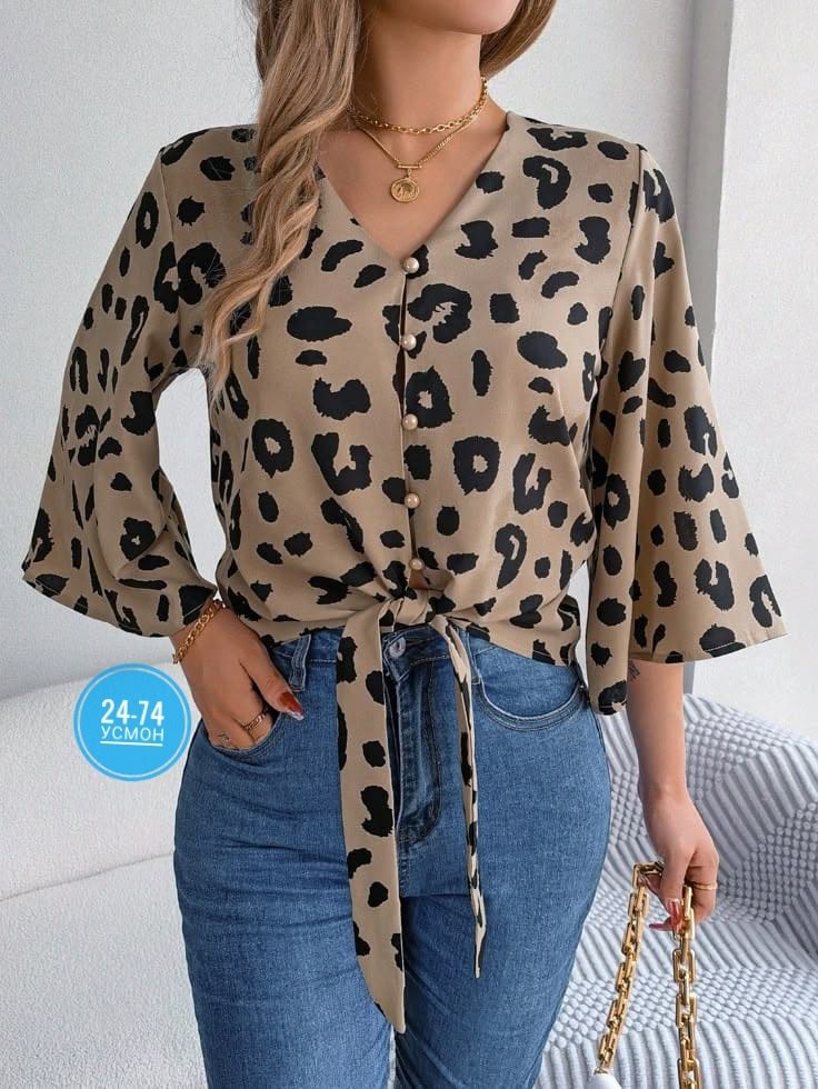 женская шифоновая рубашка с леопардовым принтом,блузка с леопардовым принтом,рубашка с леопардовым принтом,модная блузка,блузка женская