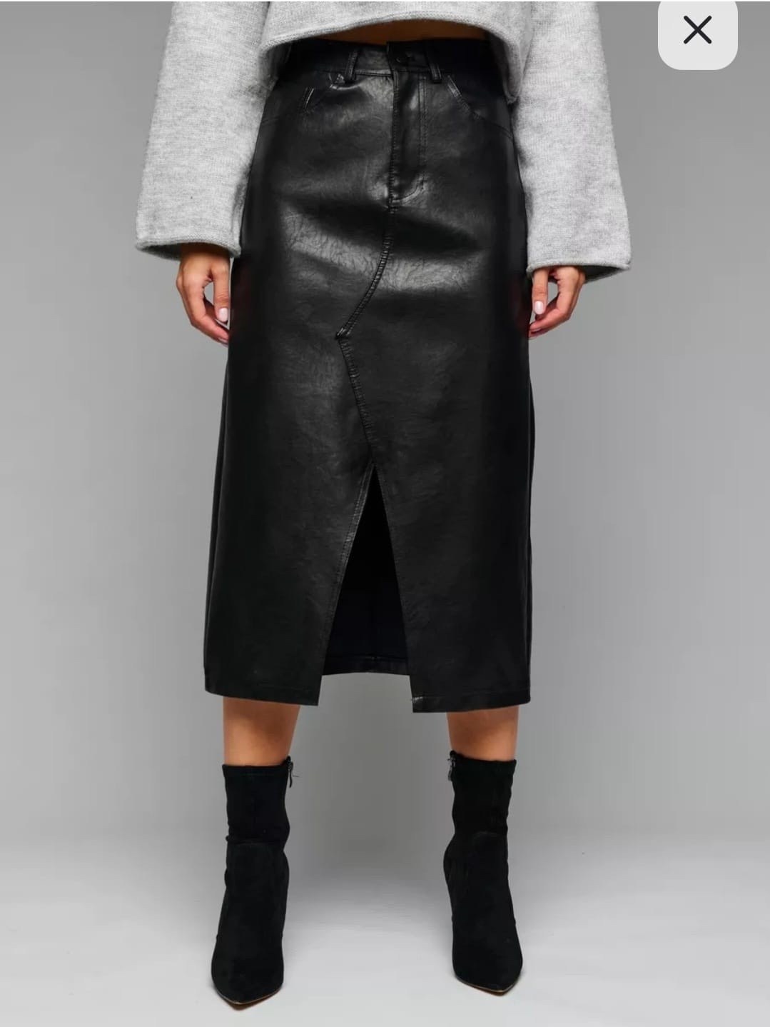 юбка кожаная миди с разрезом,юбка кожаная миди разрезом прямая,юбка кожаная миди,кожаная юбка,юбка зарина из экокожи