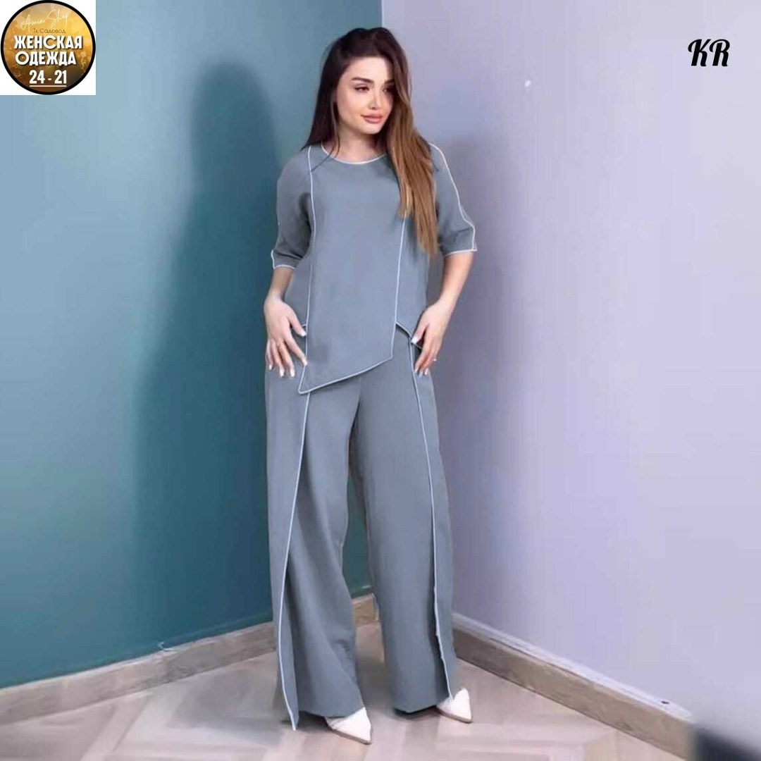 женский костюм двойка ткань сингапур,костюм женский сингапур,серый брючный костюм,мусульманский женский костюм с брюками,одежда женская больших размеров