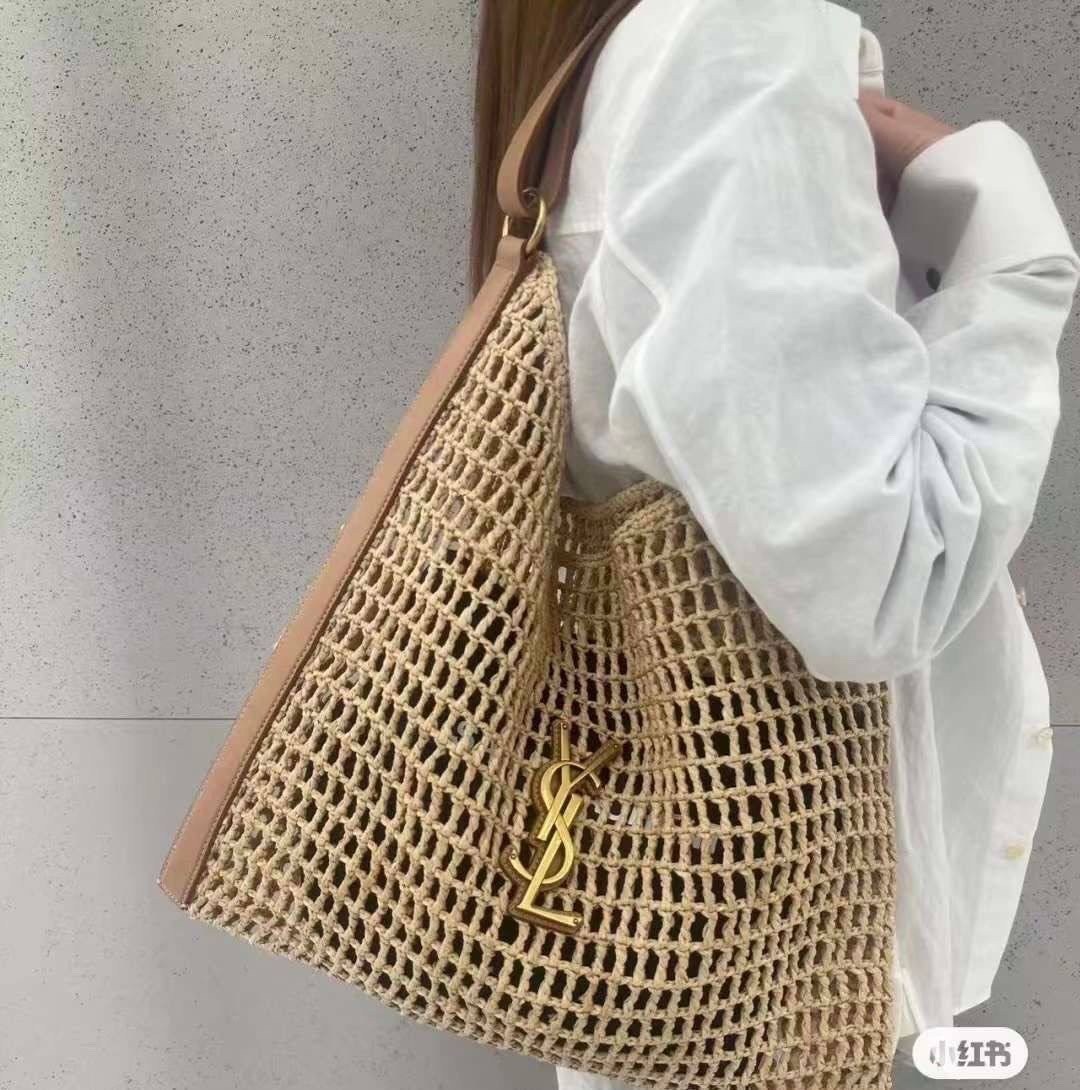 плетеная сумка,соломенная плетеная сумка,женская бежевая пляжная сумка saint laurent raffia,плетеная сумка авоська,сумка пляжная плетеная