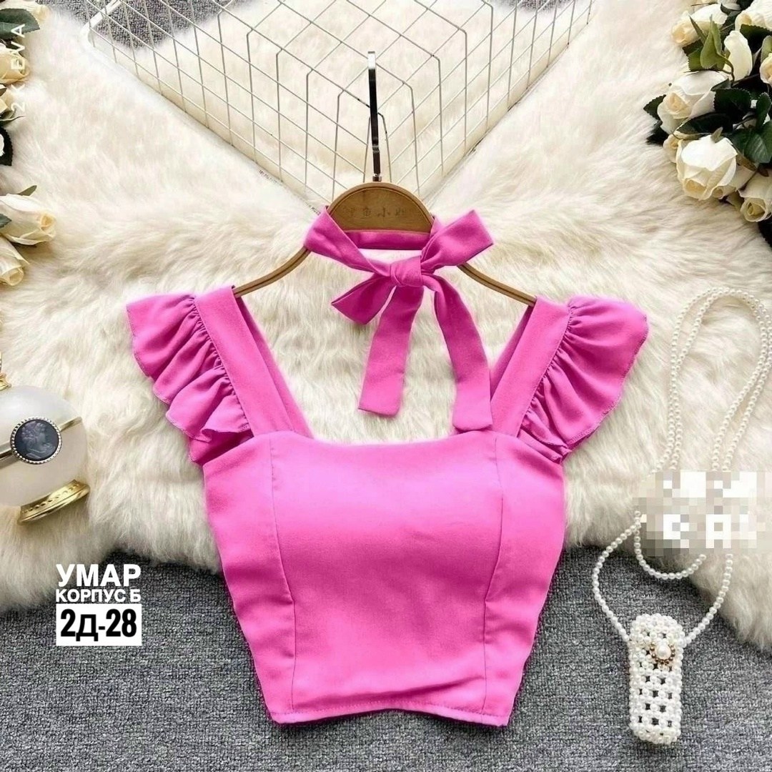 кроп топ женский,топ с рюшами летний женский 2026 тренд,блузка стильная,кроп топ,топ женский с рюшами летний блузка