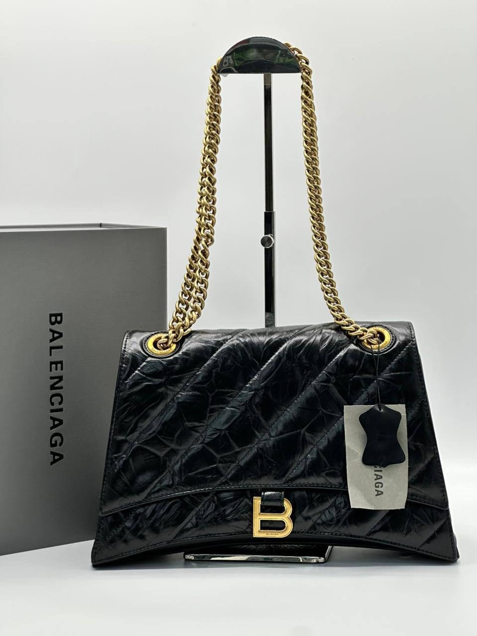 сумка balenciaga,стеганая сумка balenciaga crush черный,balenciaga сумка на плечо,баленсиага краш сумка,сумка женская balenciaga