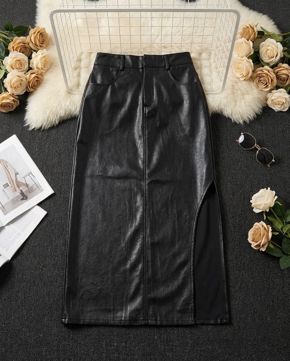 кожаная юбка,юбка стильная,кожаная юбка красная,юбка женская