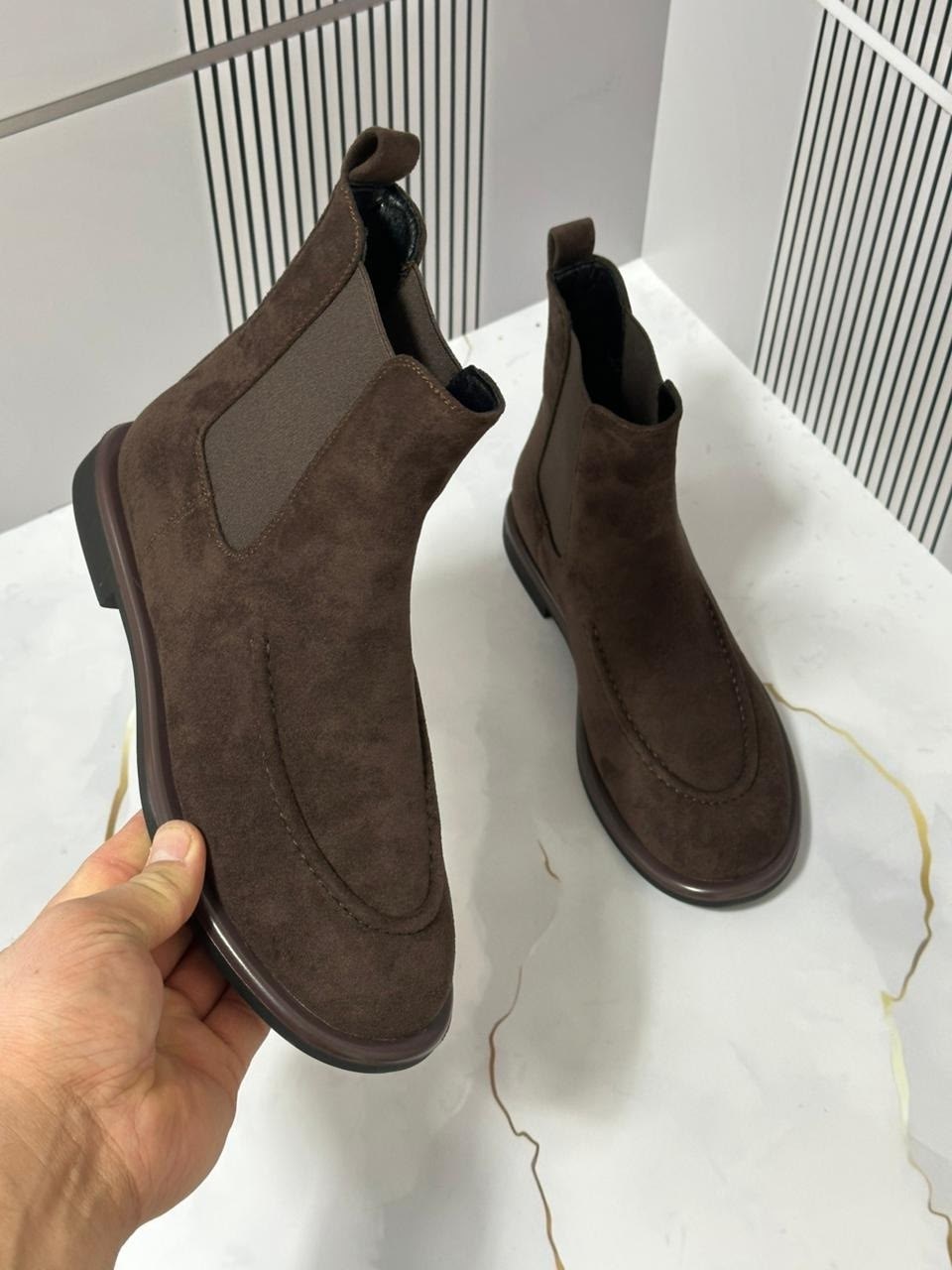 ,замшевые ботинки,высокие ботинки-челси из бархатистой замши,ботинки,замшевые полусапожки хегель