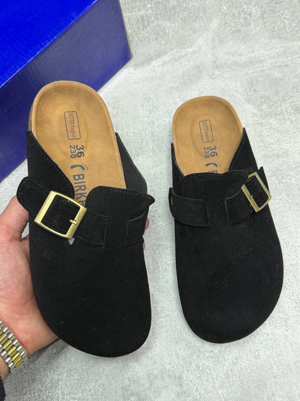 мужские и женские модные сандалии из замши на пробковой подошве,,сабо birkenstock,джум модные женские тапочки с закрытым носком из коровьей замши пробковые,сабо ортопедические ортман