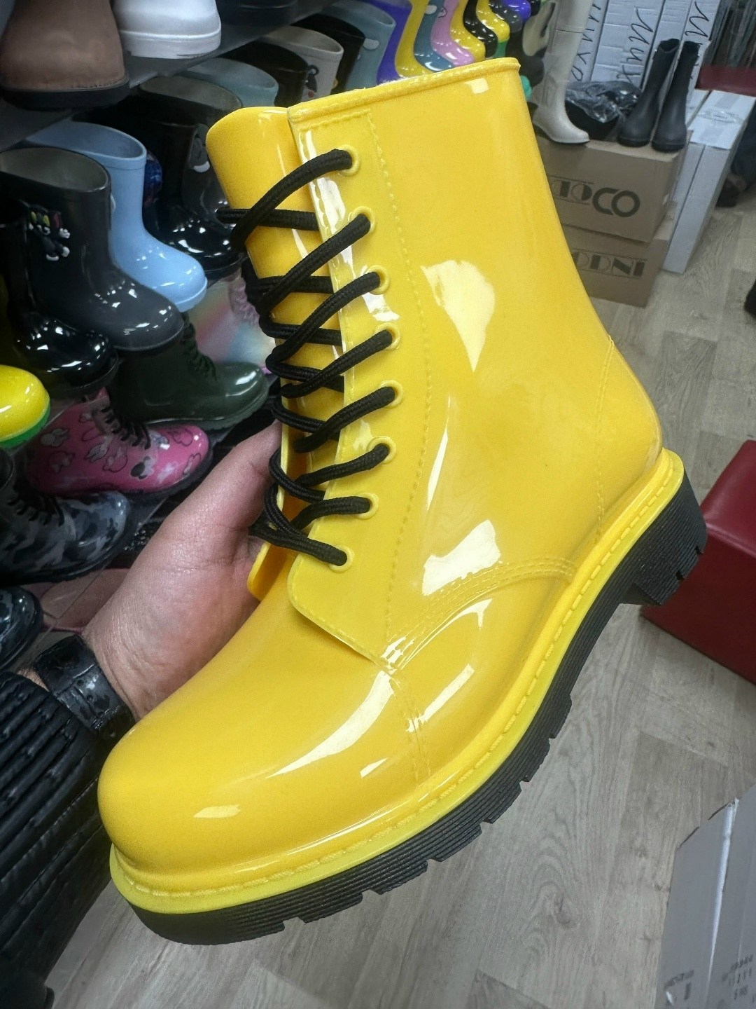 ,резиновые ботинки женские,резиновые ботинки,женские ботинки демисезон 8282-30 желтые, женская