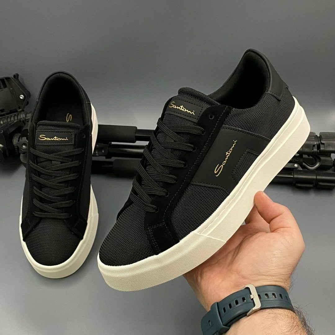 мужские кеды santoni,мужские кеды,,кеды santoni,мужские чёрные кеды santoni