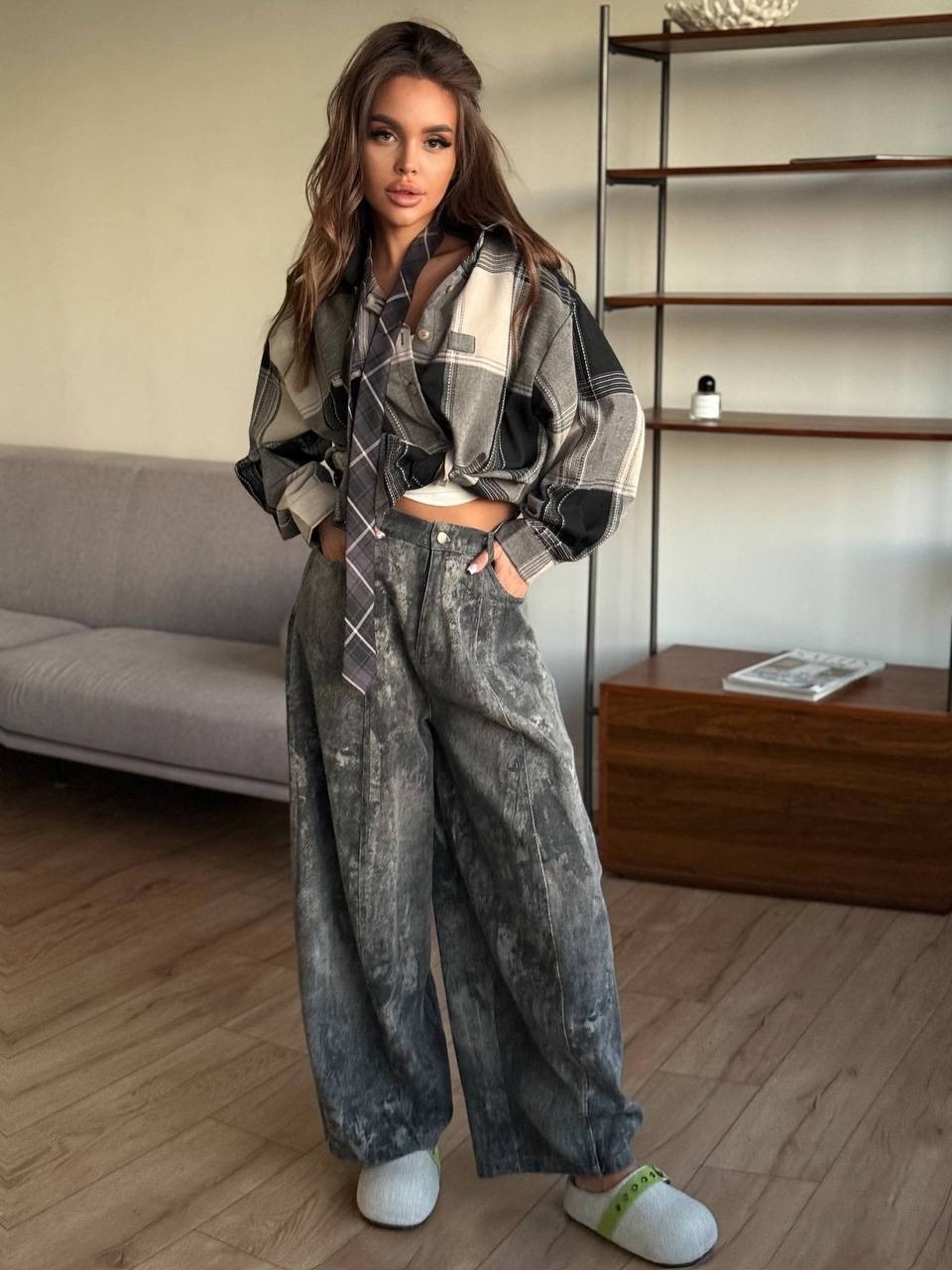 вареные серые джинсы incity,мужские джинсы,широкие джинсы,серые джинсы широкие,брюки джинсовые мужские