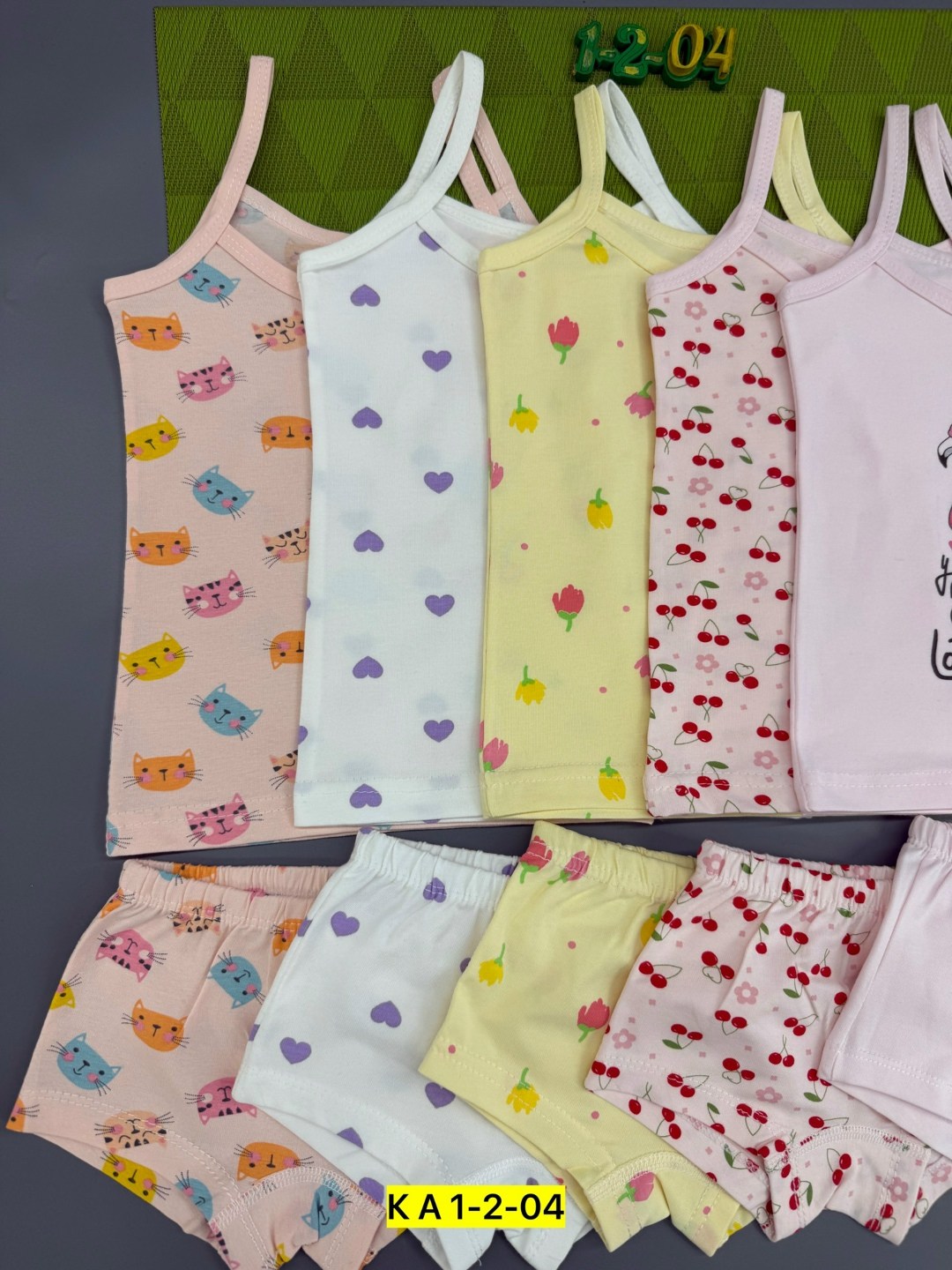 комплект нижнего белья для девочек,детское белье для девочек,комплект трусы и майка для девочек,детские комплекты трусы и майка ,комплект детский девочка (майка, трусы) № uz025