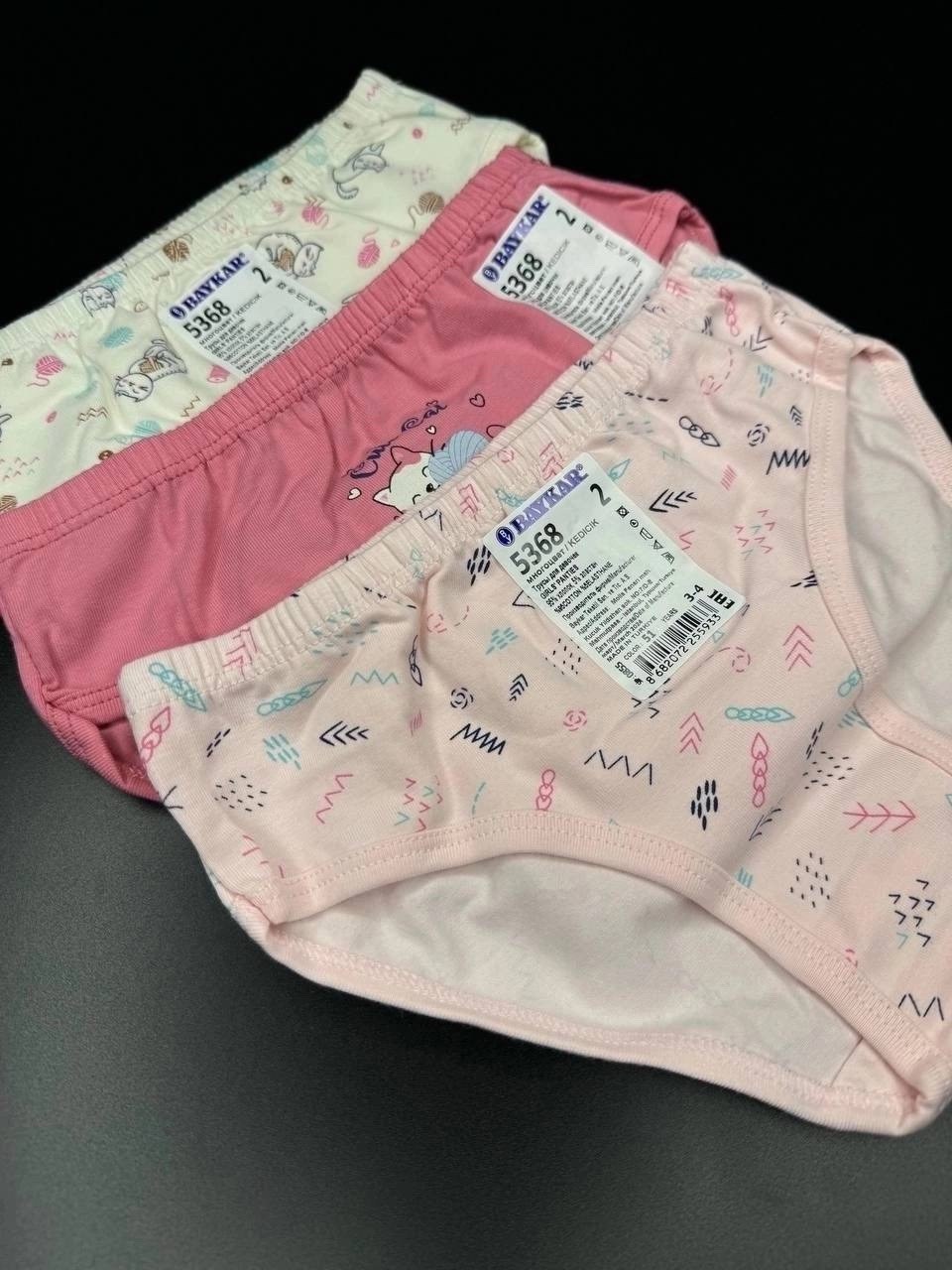 комплект трусов слипы baykar для девочек 3 шт,комплект трусов для девочек baykar,трусы для девочки baykar,комплект трусов слипы baykar для девочек,детские трусы для девочки