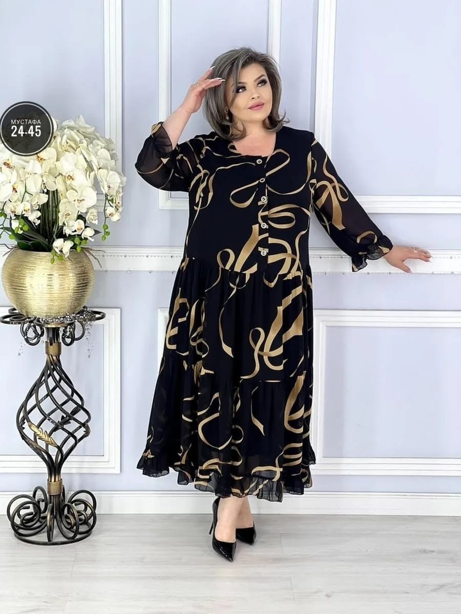 платье женское шифон,платье повседневное больших размеров a.andre,женское платье больших размеров,платье из шифона,женское платье ткань шифон