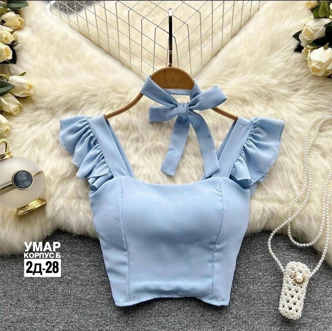 кроп топ женский,топ с рюшами летний женский 2026 тренд,блузка стильная,кроп топ,топ женский с рюшами летний блузка
