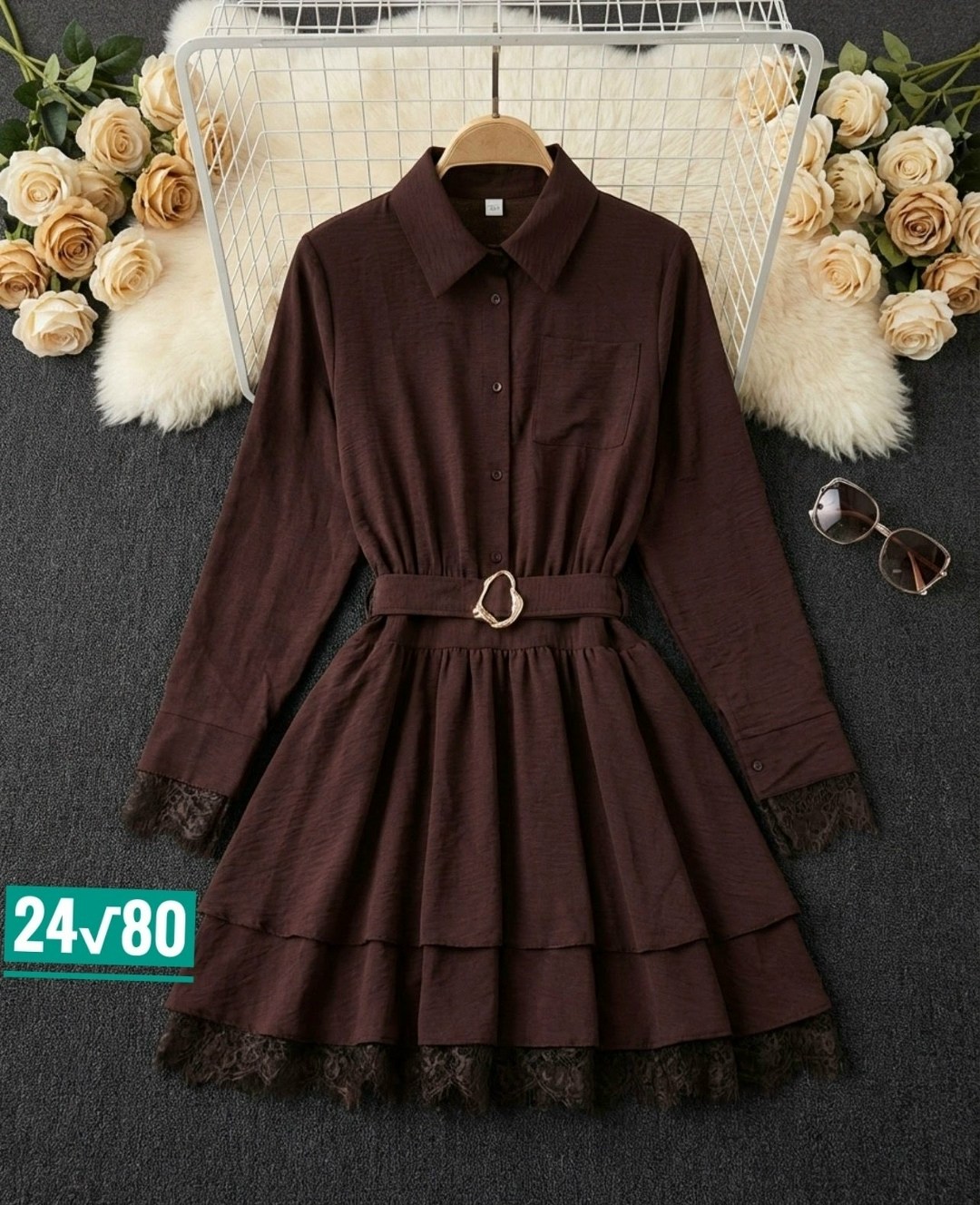 платье с поясом,платье женская,платье,платье рубашка с оборками,платье женское черное