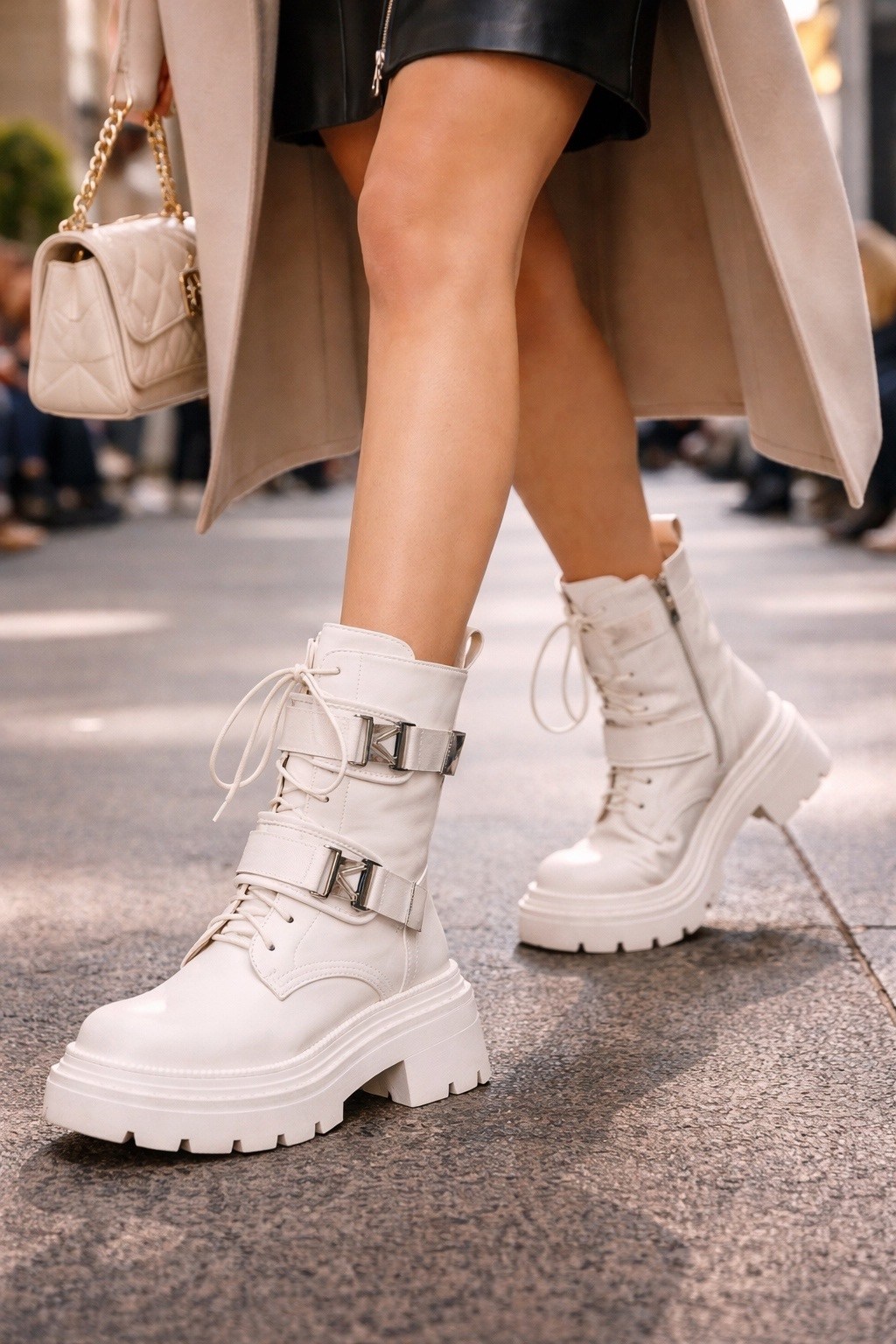 женские ботинки,модные ботинки,белые ботинки,ботинки женские белые,массивные ботинки