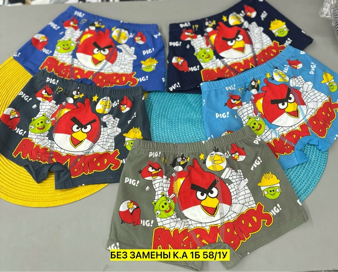 трусы детские для мальчика "angry birds" боксёры,детские трусы для мальчика,трусы боксеры детские,трусы боксеры для мальчика энгри бердз,детские трусы