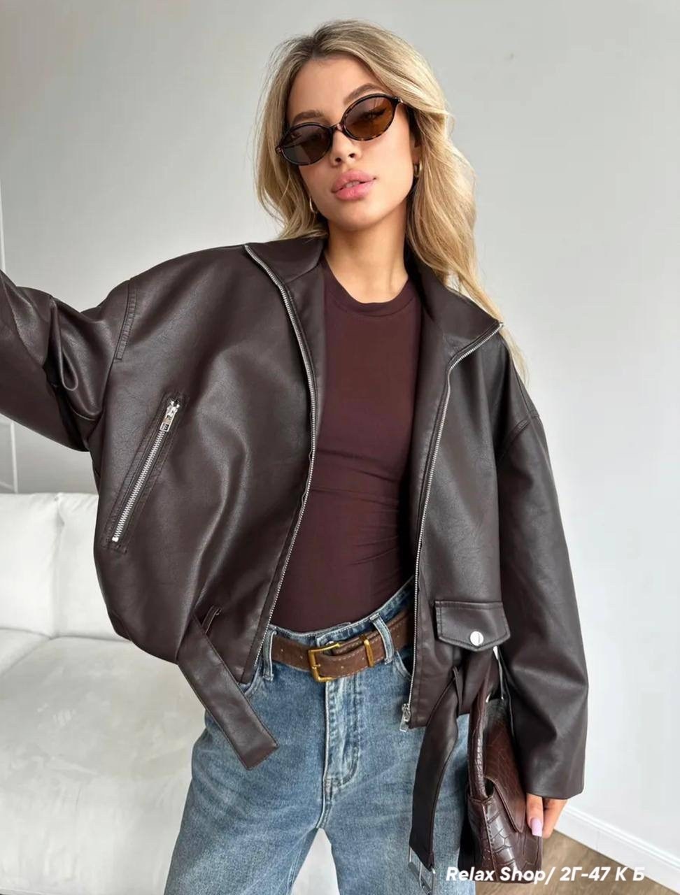 косуха куртка кожаная оверсайз chauzi,косуха коричневая куртка удлиненная оверсайз moodway,женская куртка кожаная оверсайз короткая okssana firsanova,косуха куртка кожаная оверсайз демисезонная удлине
