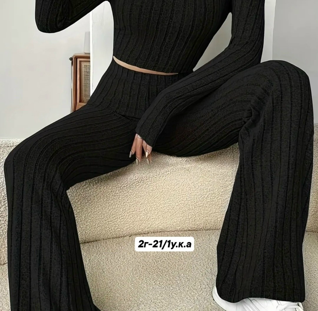 женские трикотажные брюки-клеш chronstyle с высокой талией,женские трикотажные брюки клеш,брюки клеш,женские брюки клеш,трикотажные брюки клеш