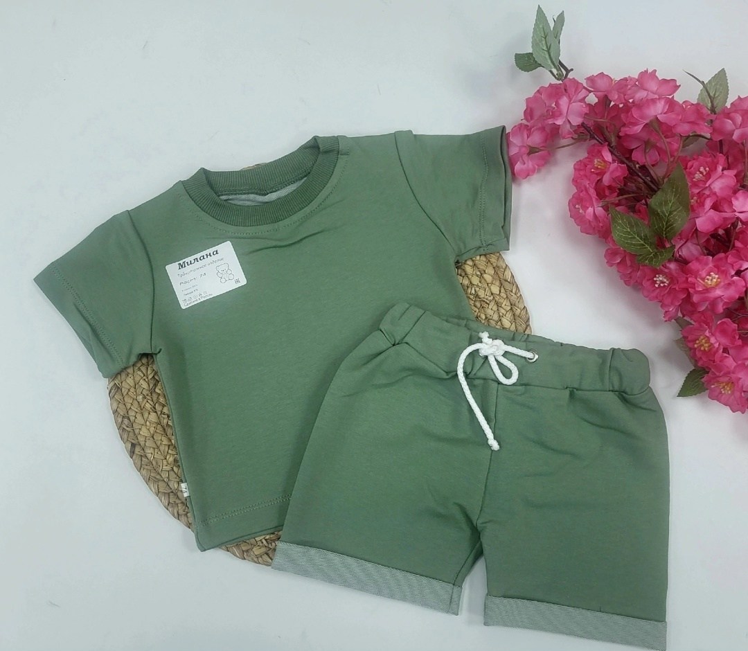 комплект одежды,комплект одежды для малыша,комплект футболка шорты,шорты желтые,шорты для детей