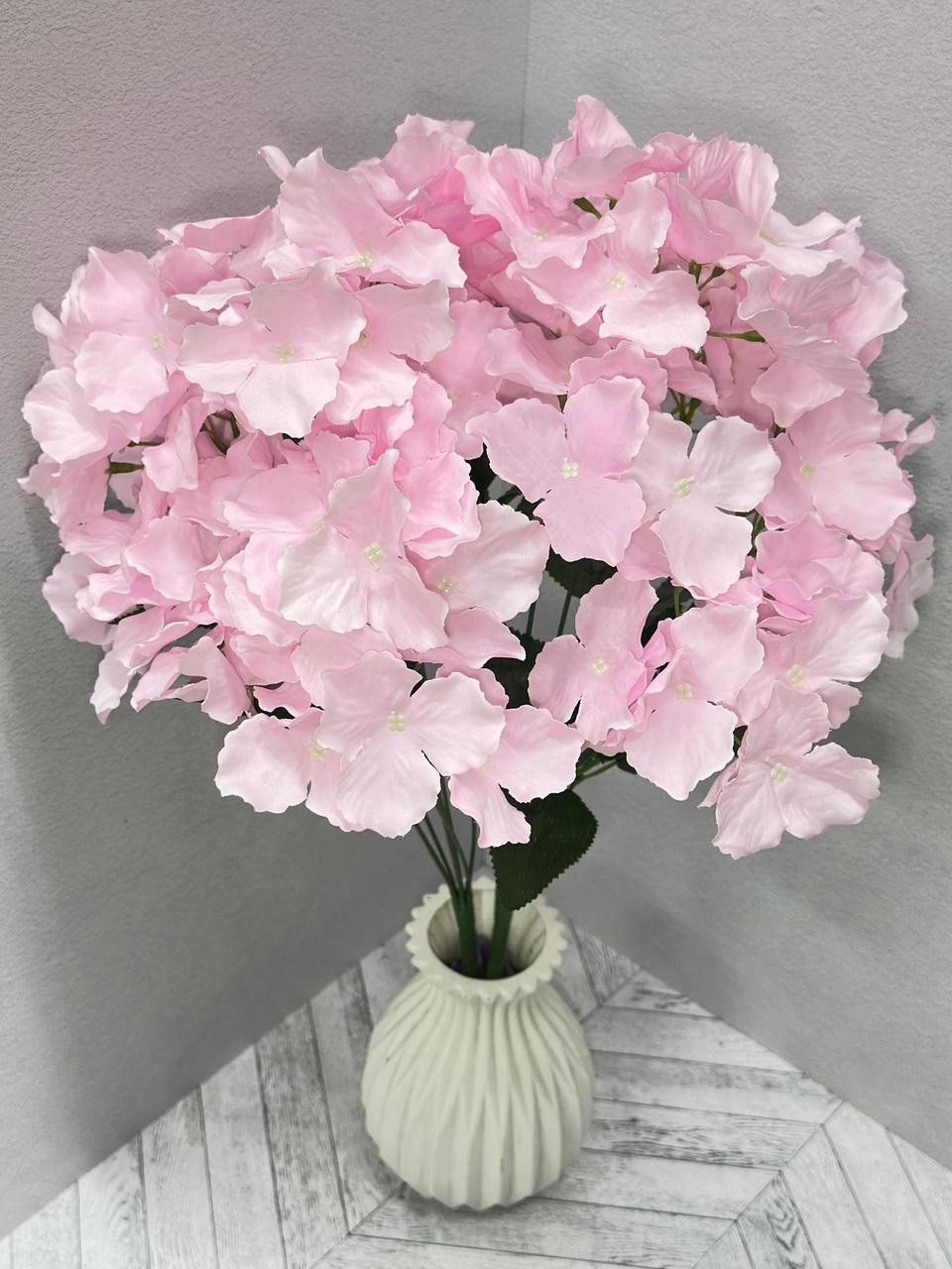 гортензия искусственная,голубая гортензия,цветы гортензии искусственные,нежно голубая гортензия,гортензия искусственная для декора интерьера голубая 48 см