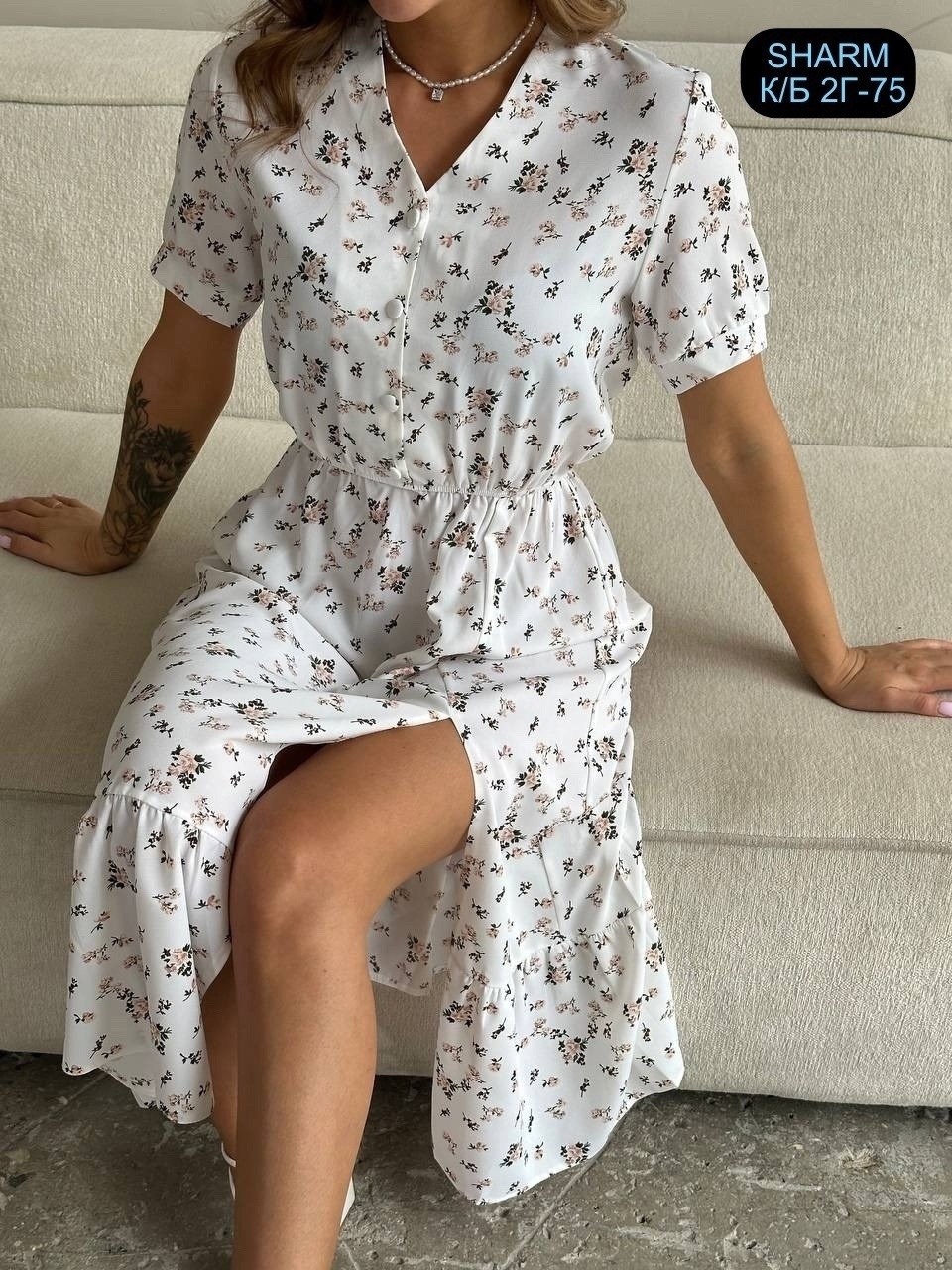 платье женское летнее выполнено из полиэстера,платье женское летнее,платье миди,платье женское,летнее женское платье р. 48