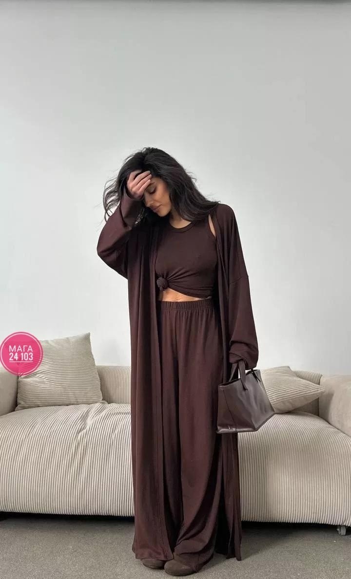 костюм женский,женский костюм тройка,,костюм: майка, широкие штаны и длинная абая,костюм с абаей