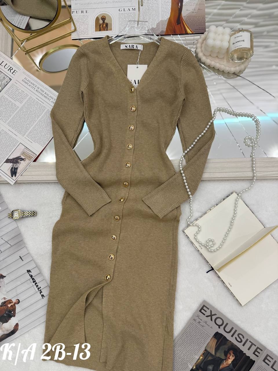 трикотажное платье,платье теплое,зеленое вязаное приталенное платье-миди на пуговицах mela,платье трикотажное мини,женское трикотажное облегающее платье зеленое