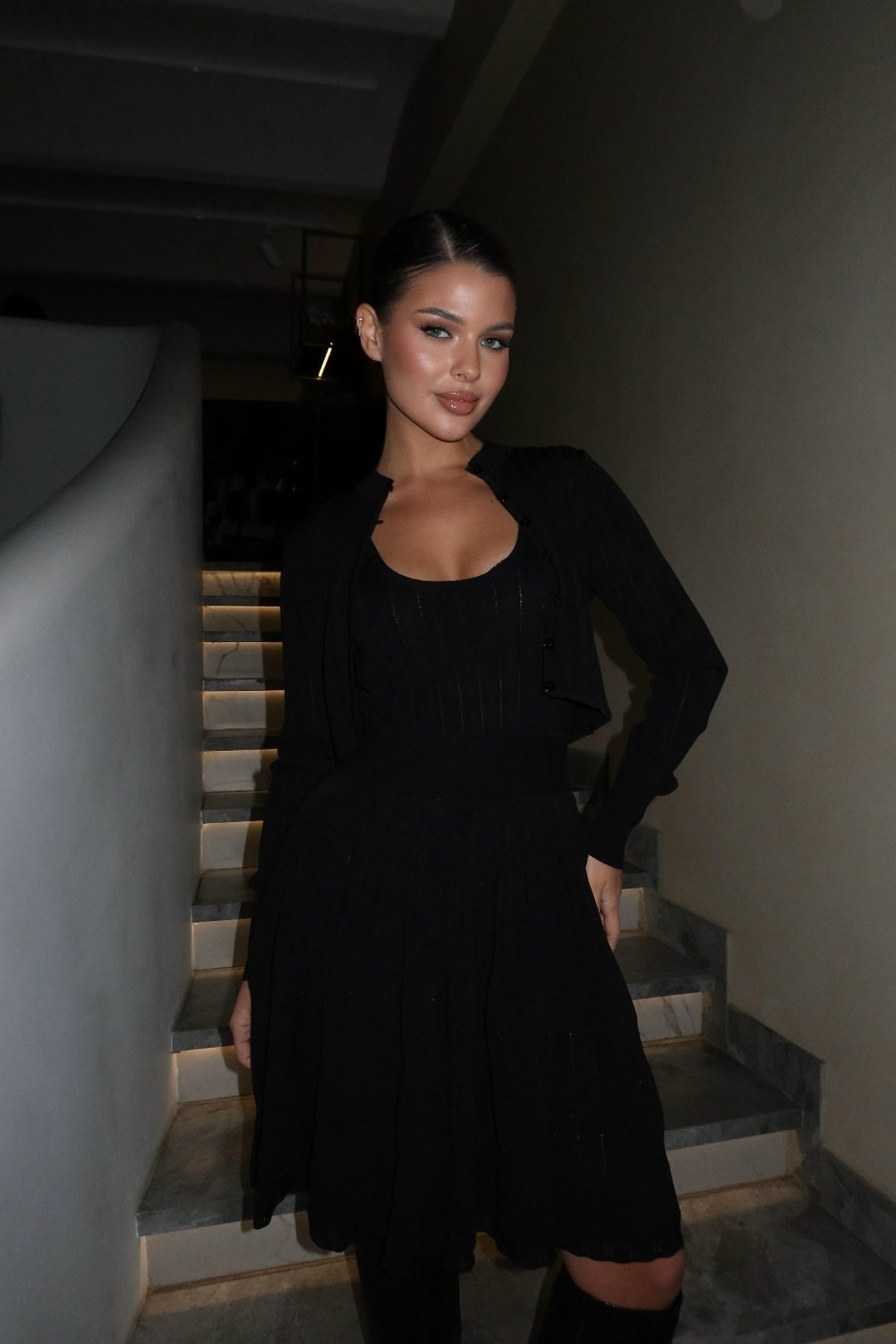 платье,платье черное,стильное платье,женское платье,черное платье плиссе