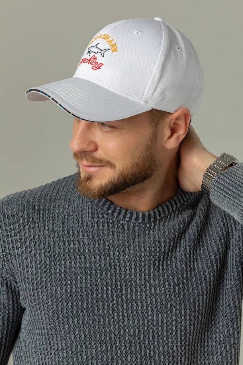пауль шарк бейсболки мужские,бейсболка брендовая,кепка белая пауль шарк,бейсболка paul shark,мужские кепки бейсболки